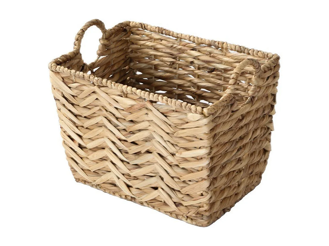 Hoge mand van waterhyacint - H30 cm