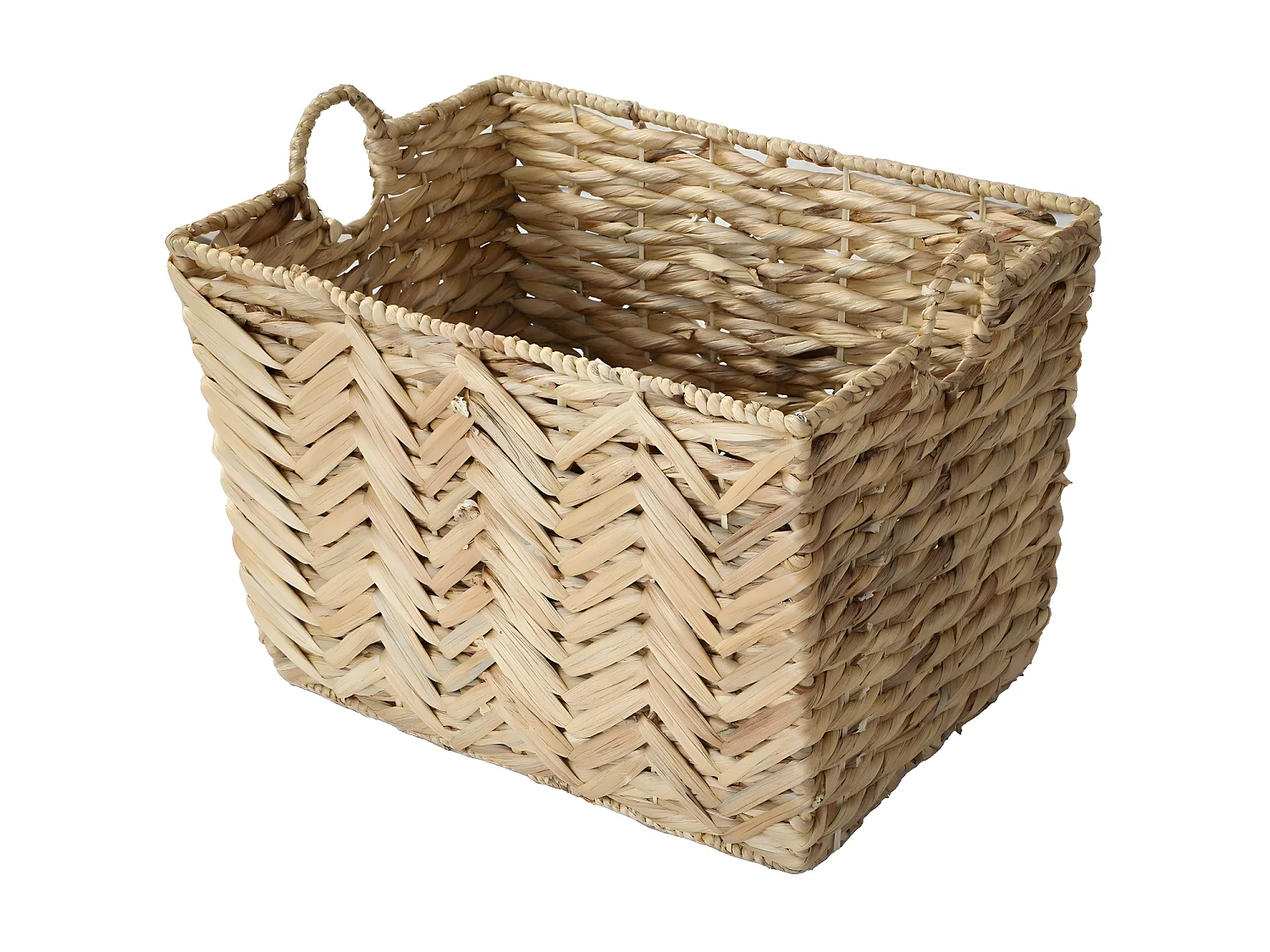 Hoge mand van waterhyacint - H37 cm