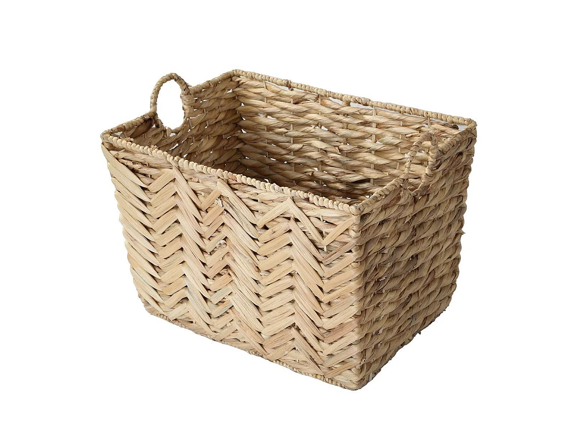 Cesta alta em junco de água grande modelo - L52xA37 cm