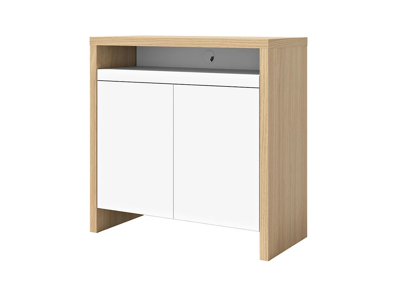 Bureau OLIVAL chêne clair et blanc