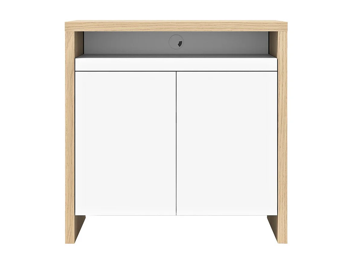 Bureau OLIVAL chêne clair et blanc