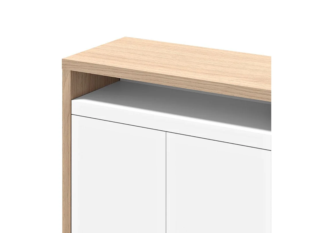 Bureau OLIVAL chêne clair et blanc