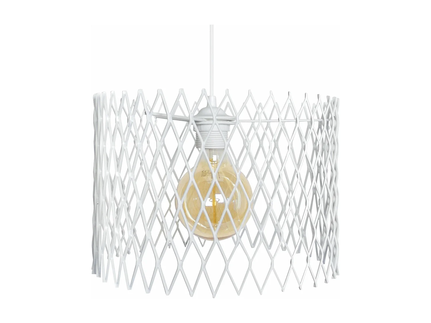 Suspensão TOSEL  ASTER metal cilindro marfim D19,5 x  H85  cm