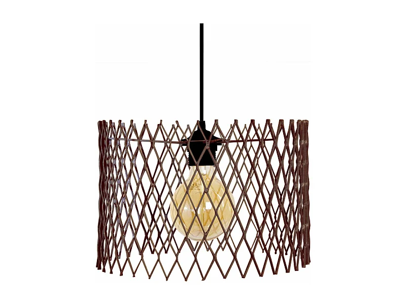 Suspensão TOSEL  ASTER metal cilindro castanho D30 x  H80  cm