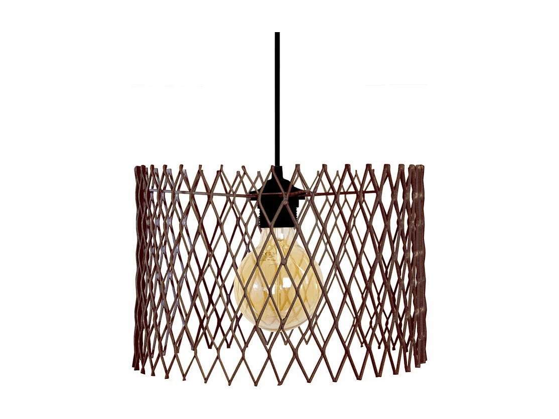 Suspensão TOSEL  ASTER metal cilindro castanho D30 x  H80  cm