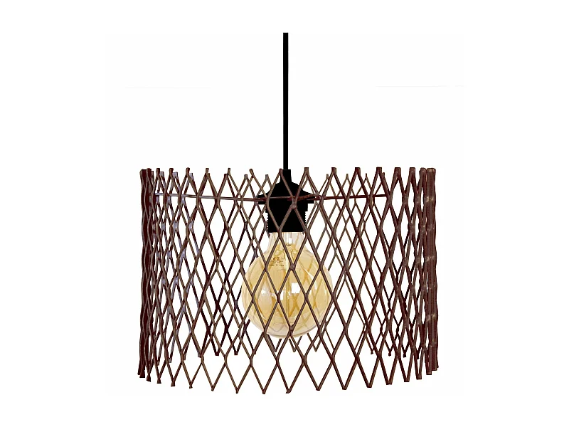 Suspensão TOSEL  ASTER metal cilindro castanho D19,5 x  H85  cm