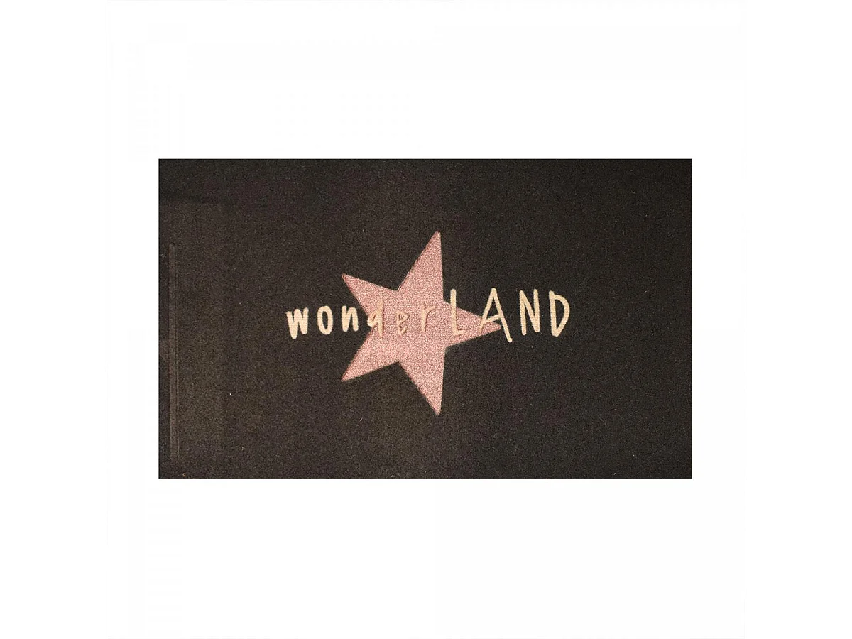 Paillasson 45x75 tissé motif géométrique RC ETOILE noir