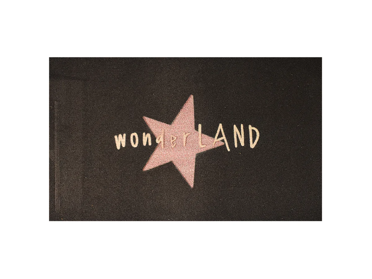 Paillasson 45x75 tissé motif géométrique RC ETOILE noir