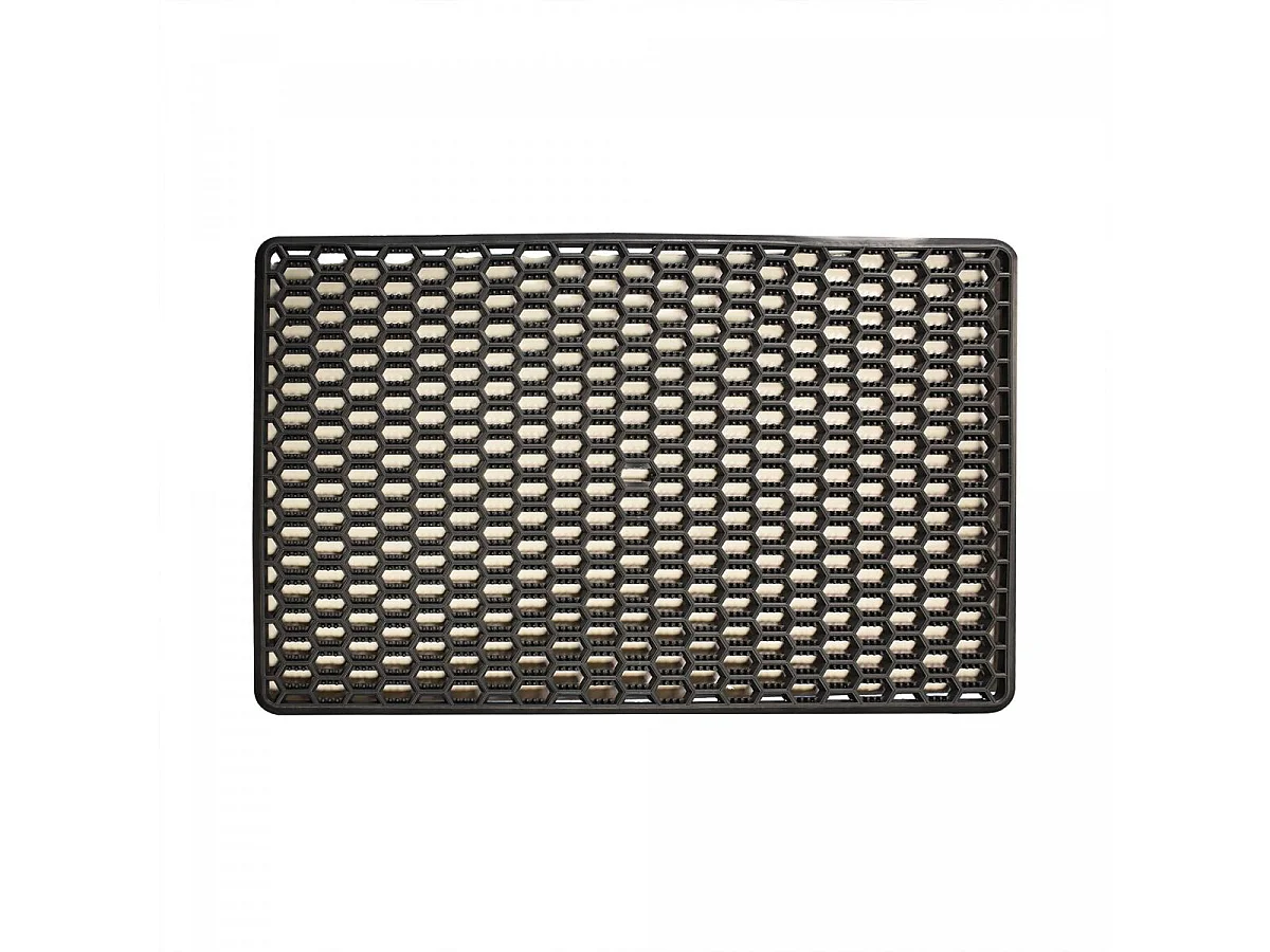 Paillasson 45x75 tissé en pvc motif géométrique VINYLE noir