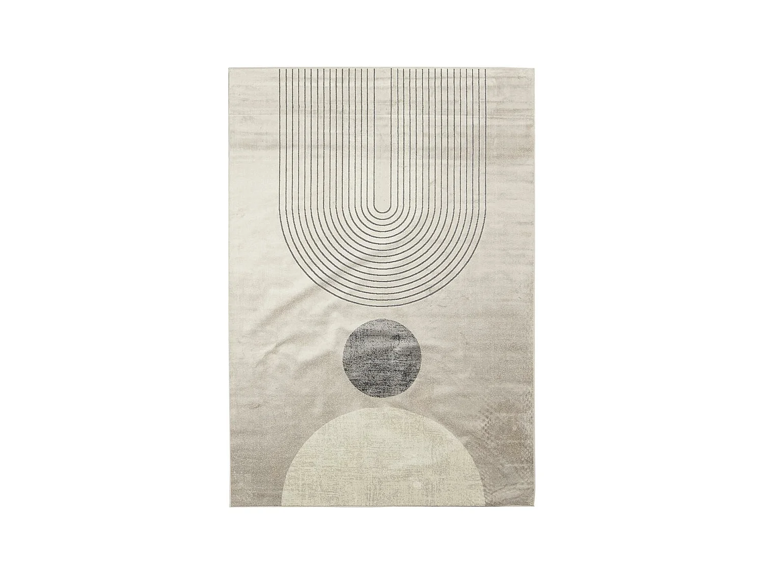 tapis chambre 120x160 tissé en viscose gris et beige rectangle motif géométrique