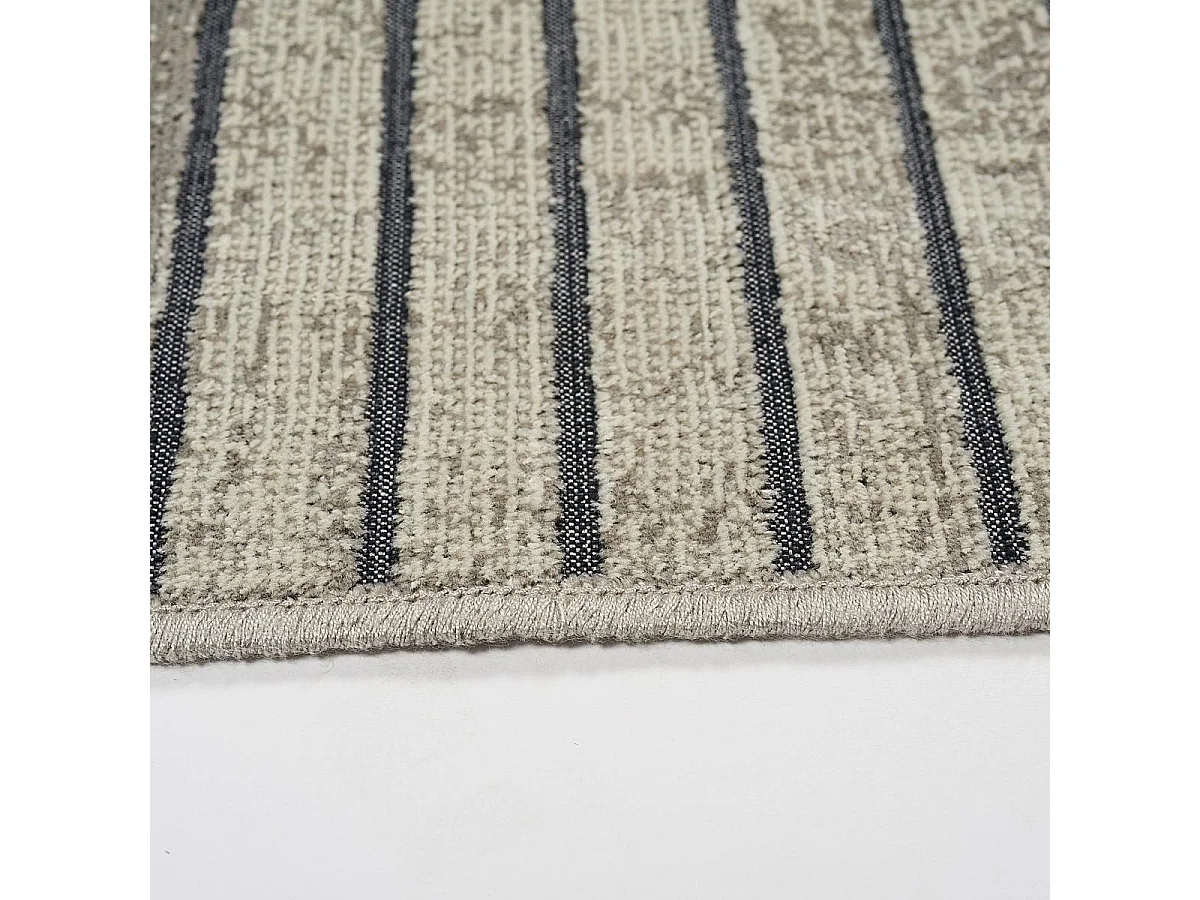 tapis chambre 120x160 tissé en viscose gris et beige rectangle motif géométrique