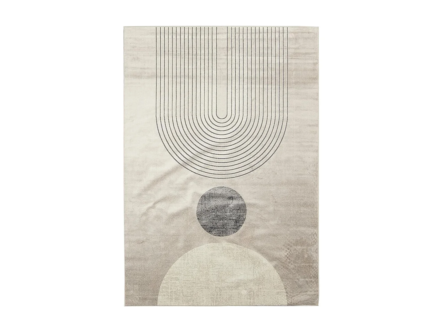 tapis chambre 120x160 tissé en viscose gris et beige rectangle motif géométrique