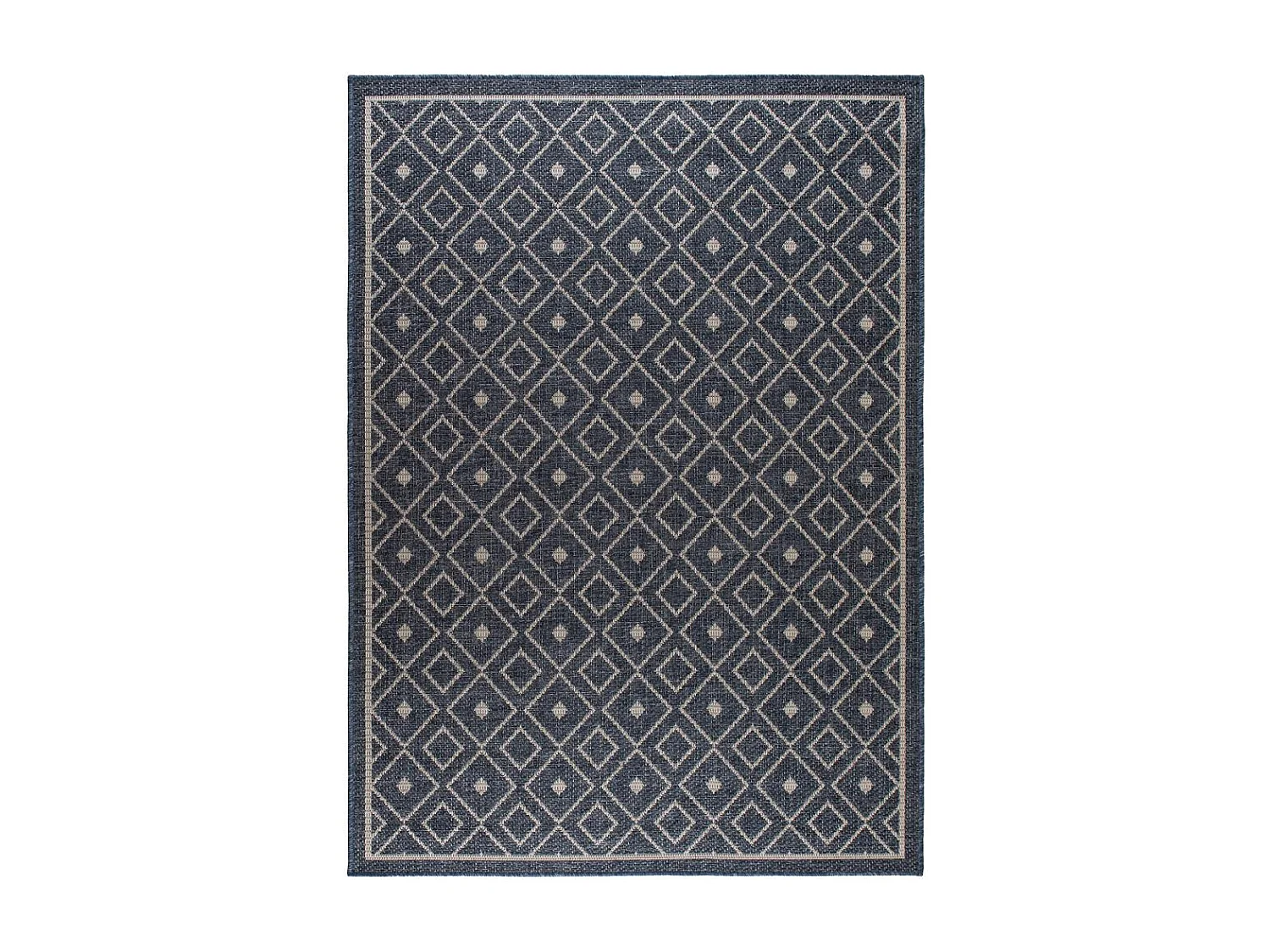 Tappeto da esterno 120x170 tessuto kilim blu BABTA