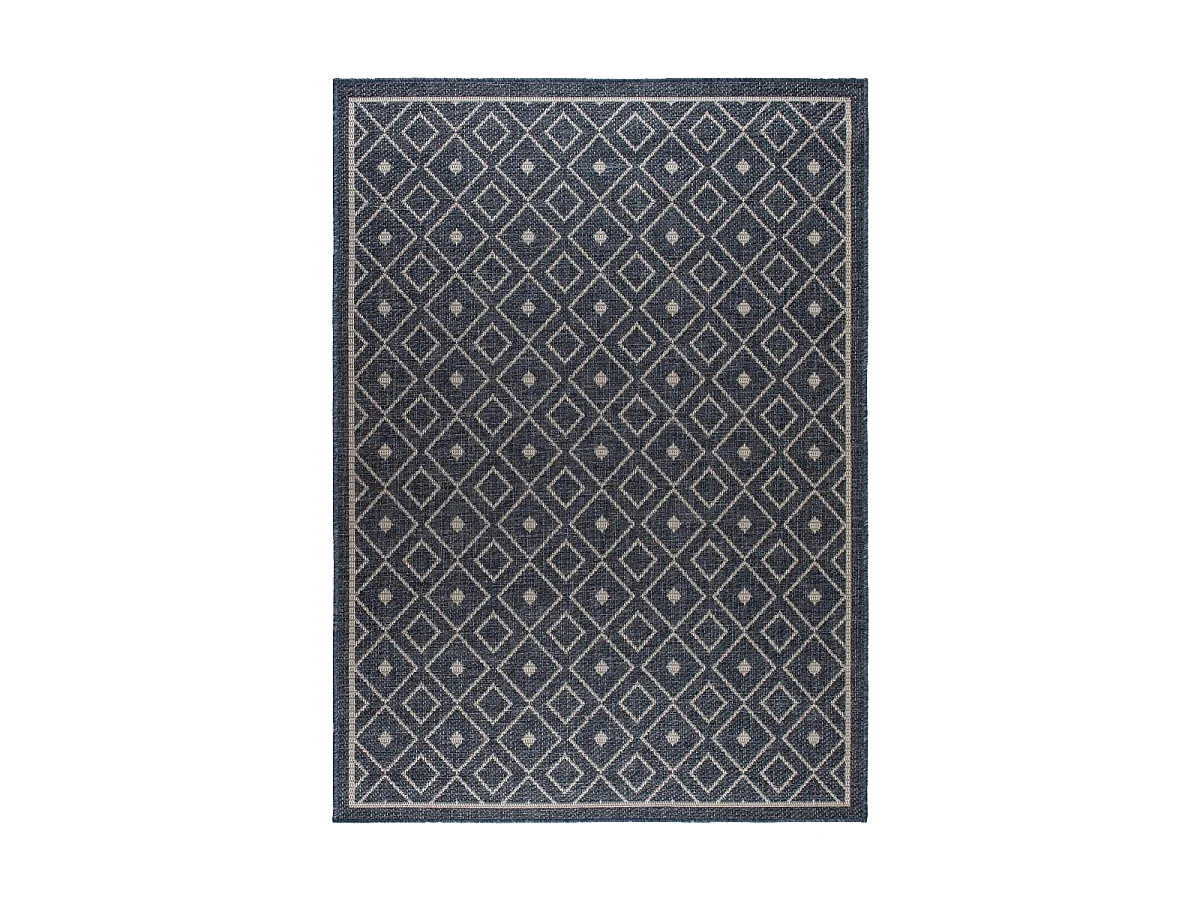 Tappeto da esterno 120x170 tessuto kilim blu BABTA