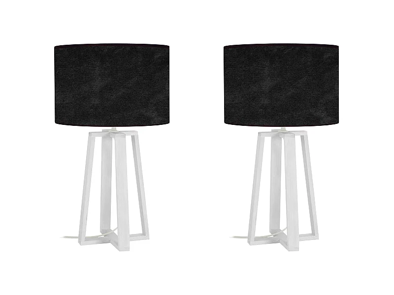 Abajur TOSEL PAPILLON T LT2 tecido cônico roxo D16 x  H22  cm