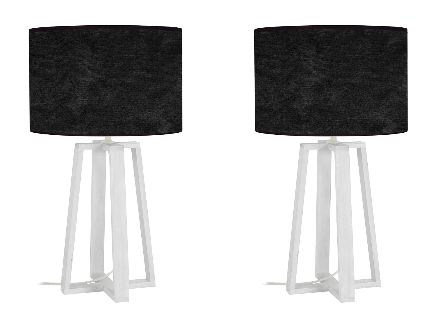 Abajur TOSEL PAPILLON T LT2 tecido cônico roxo D16 x  H22  cm