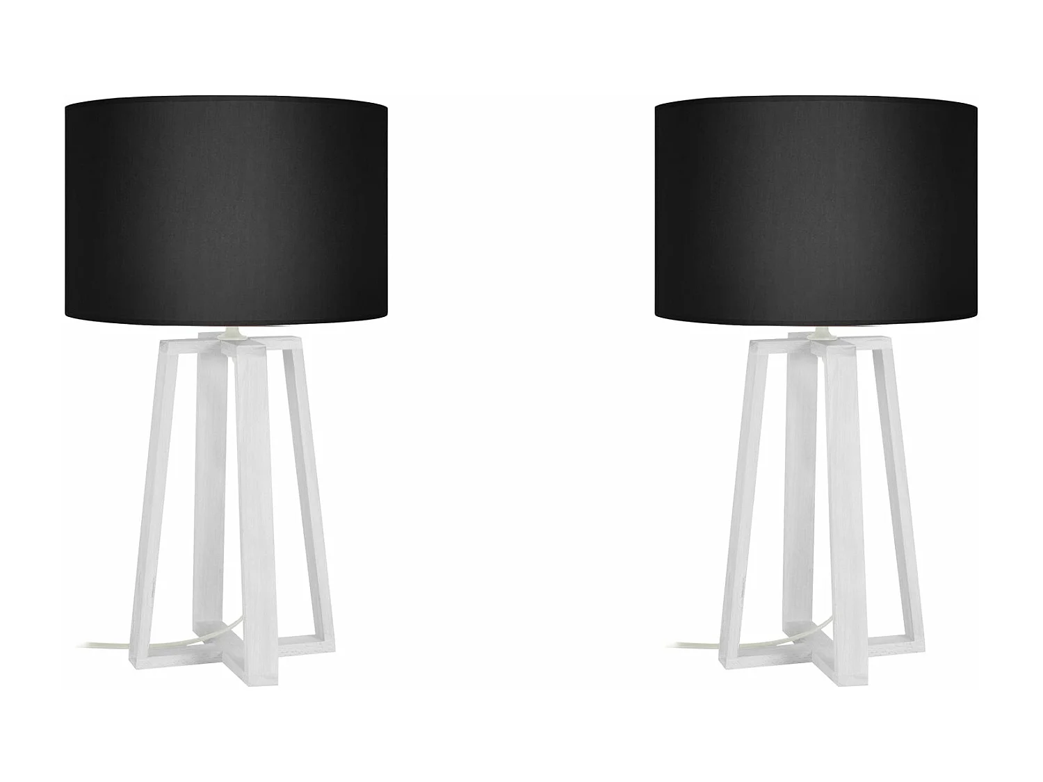 Abajur TOSEL KOLA LT2 tecido certo branco D16 x  H22  cm