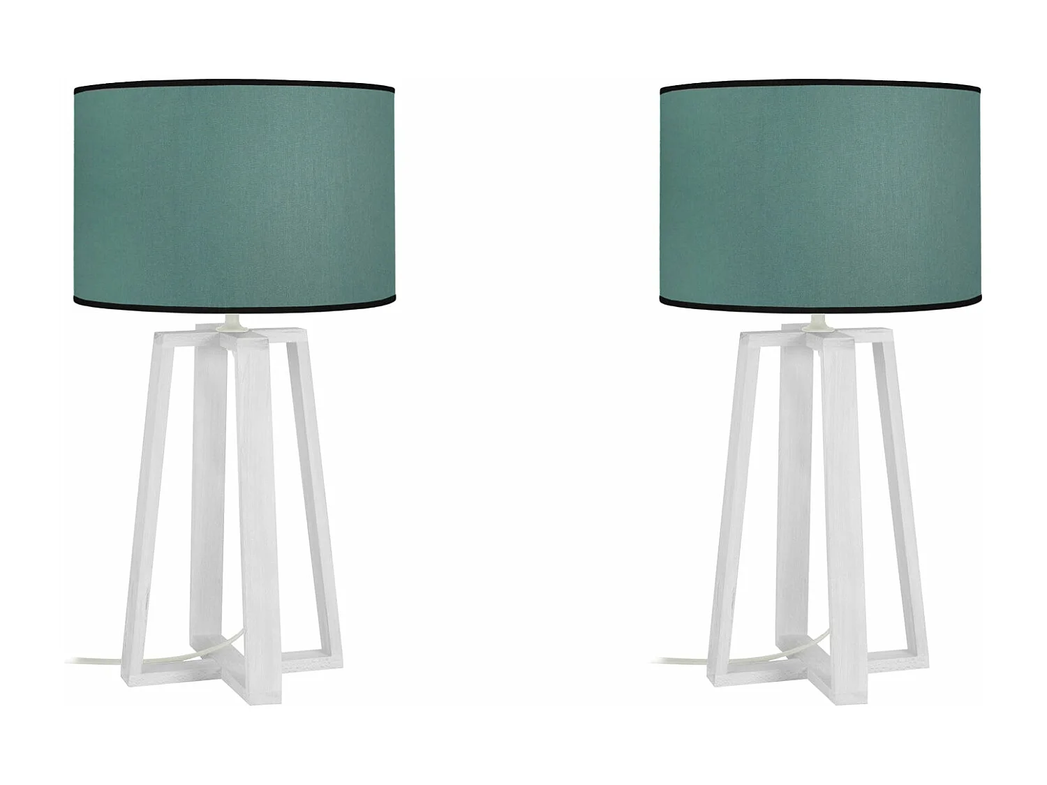 Abajur TOSEL RACHEL LT2 tecido oval preto D16 x  H22  cm