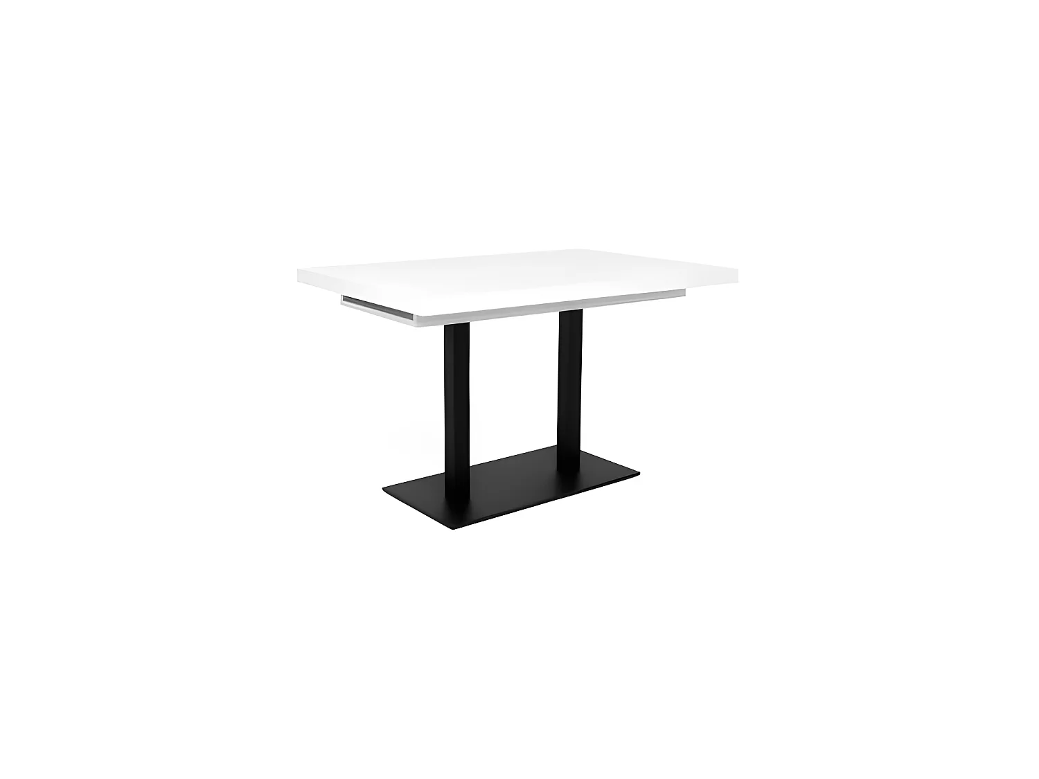 Tavolo da pranzo ORLANDO allungabile contemporaneo laccato bianco e nero 120-200 x 80 x 75 cm