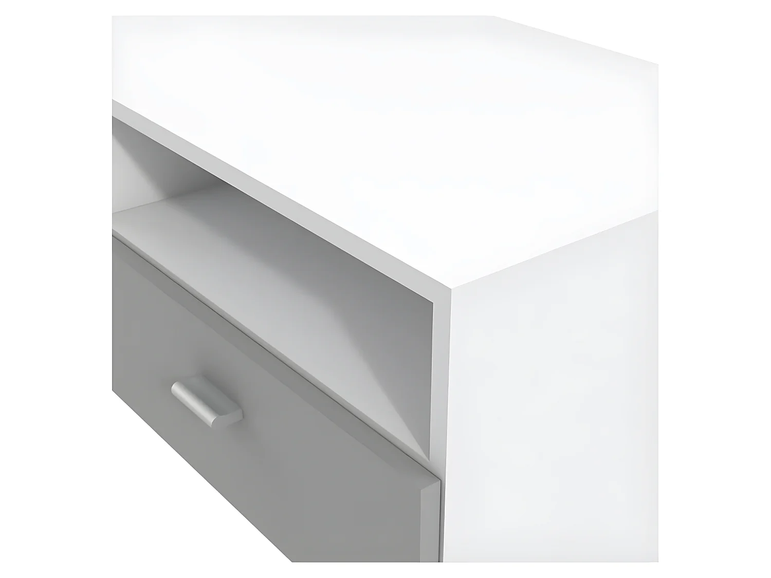 TVSchrank Weiß und Mattgrau – 95 x 36 x 34,5 cm