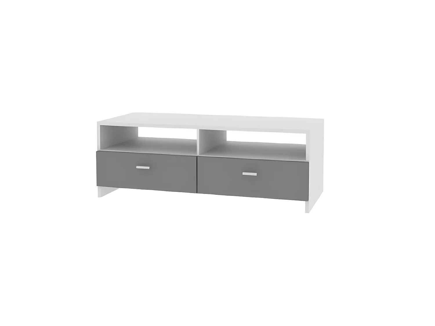 TVSchrank Weiß und Mattgrau – 95 x 36 x 34,5 cm
