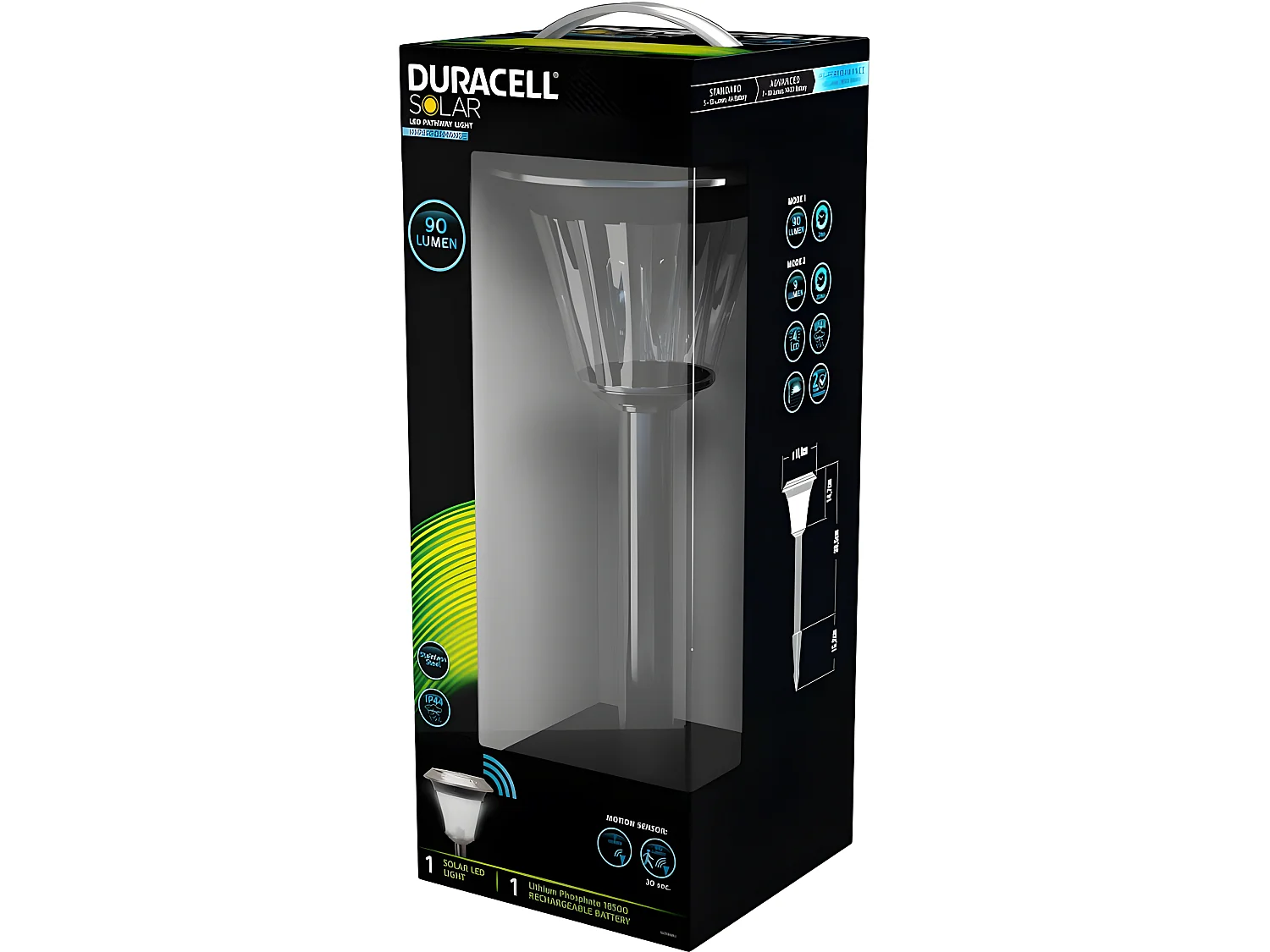 Borne de jardin LED prêt à poser DURACELL GL 013 NDU