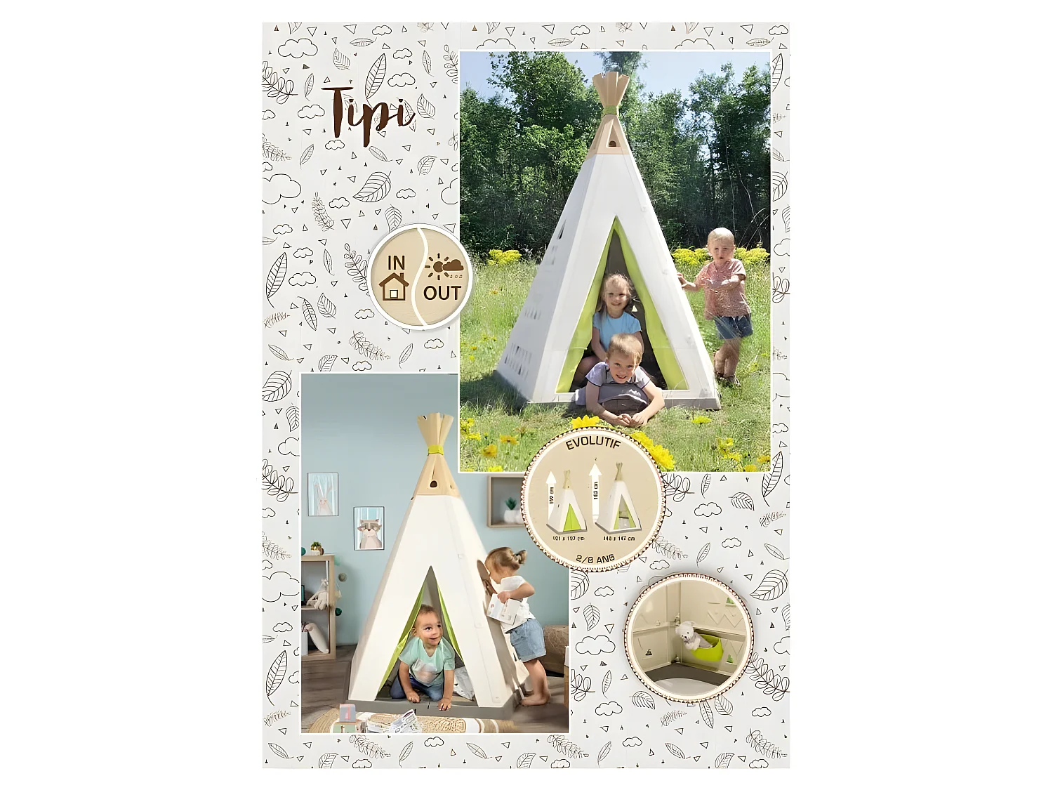 Entwickelbares Tipi für Kinder - Smoby