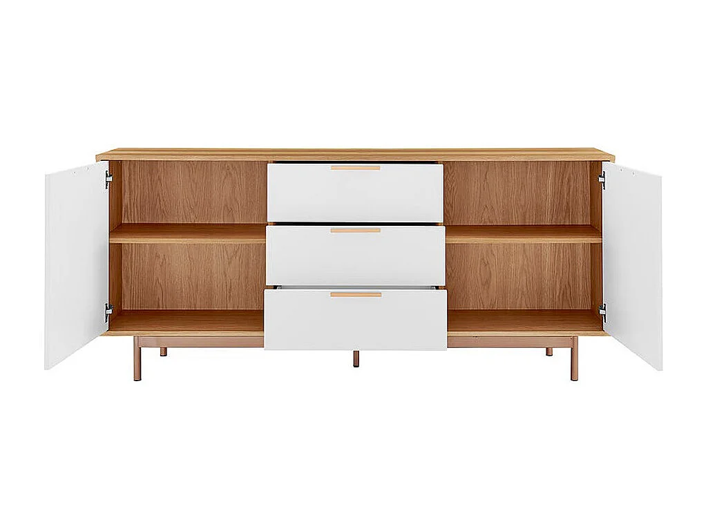 Buffet scandinave blanc et bois naturel FYN