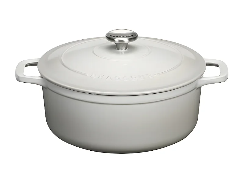 Chasseur Cocotte ronde en fonte émaillée 28cm macadamia - puc472861