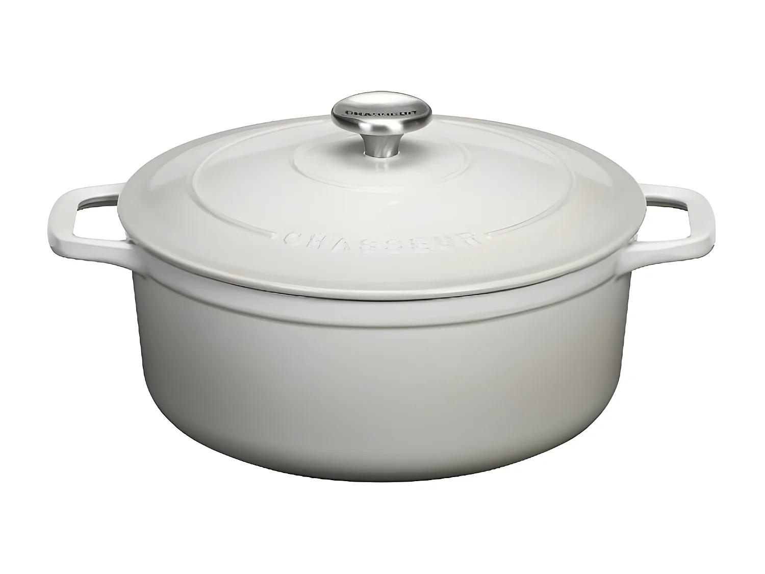 Chasseur Cocotte ronde en fonte émaillée 28cm macadamia - puc472861