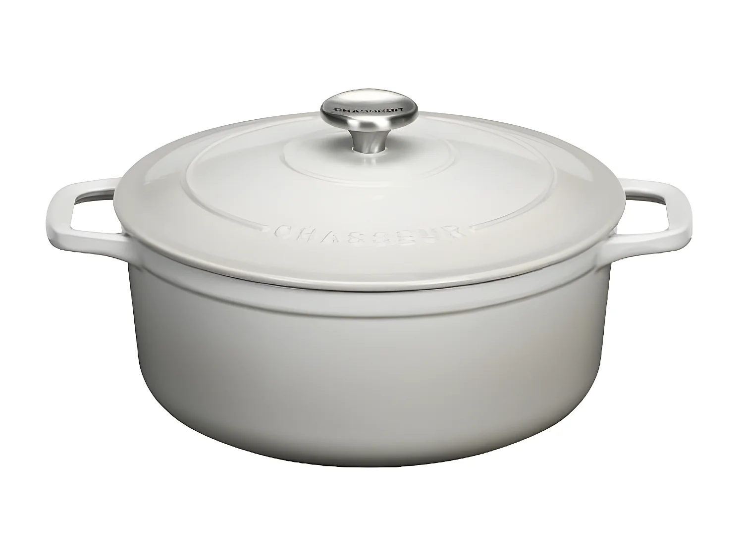 Chasseur Cocotte ronde en fonte émaillée 20cm macadamia - puc472061
