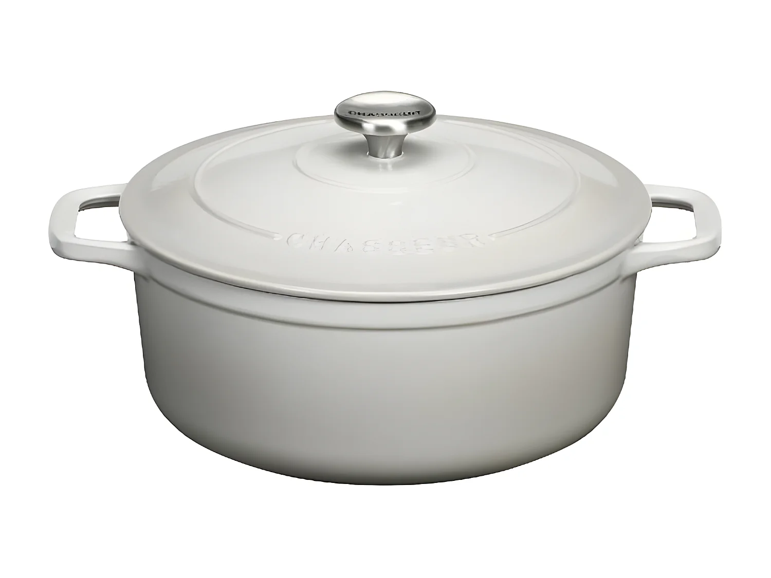 Chasseur Cocotte ronde en fonte émaillée 24cm macadamia - puc472461