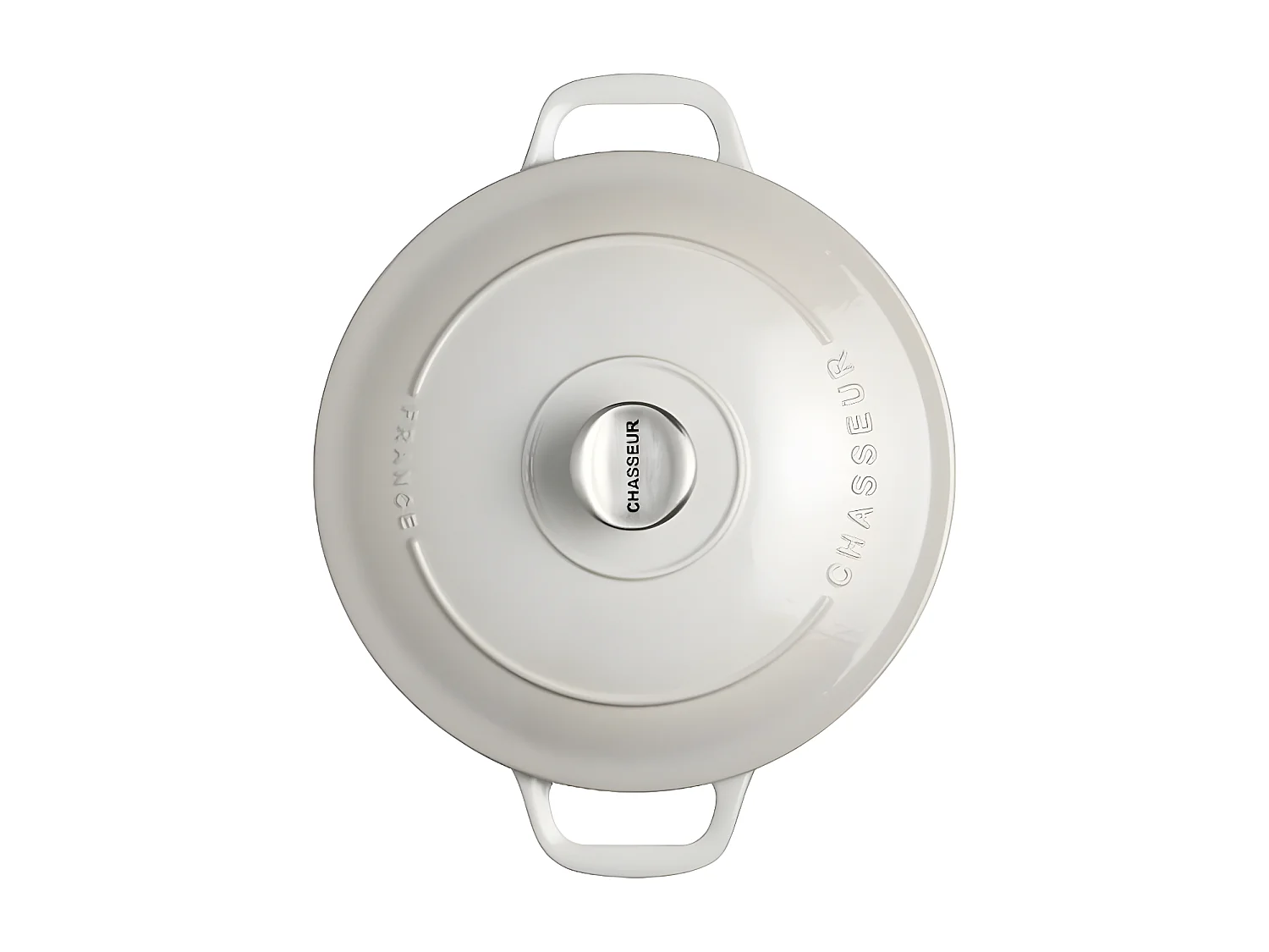 Chasseur Cocotte ronde en fonte émaillée 24cm macadamia - puc472461