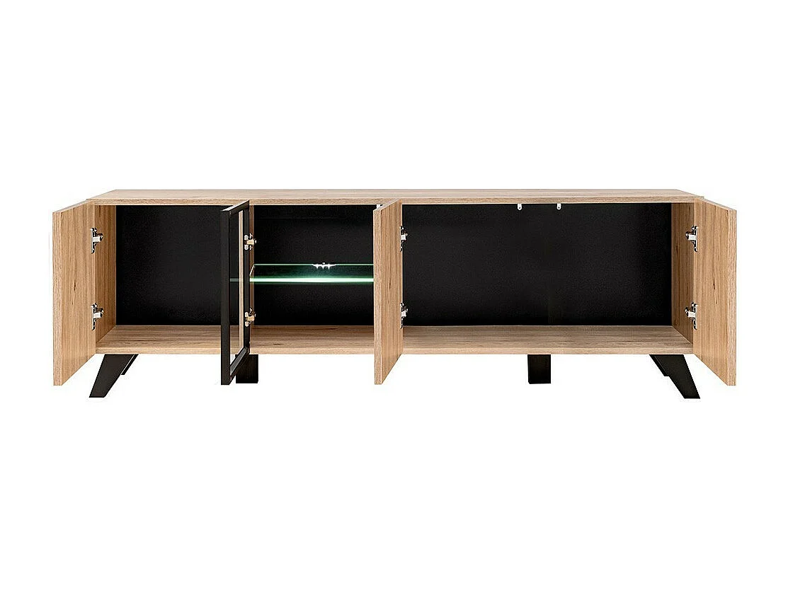 TV-meubel NIELSEN - 160 cm met geïntegreerde LED-verlichting