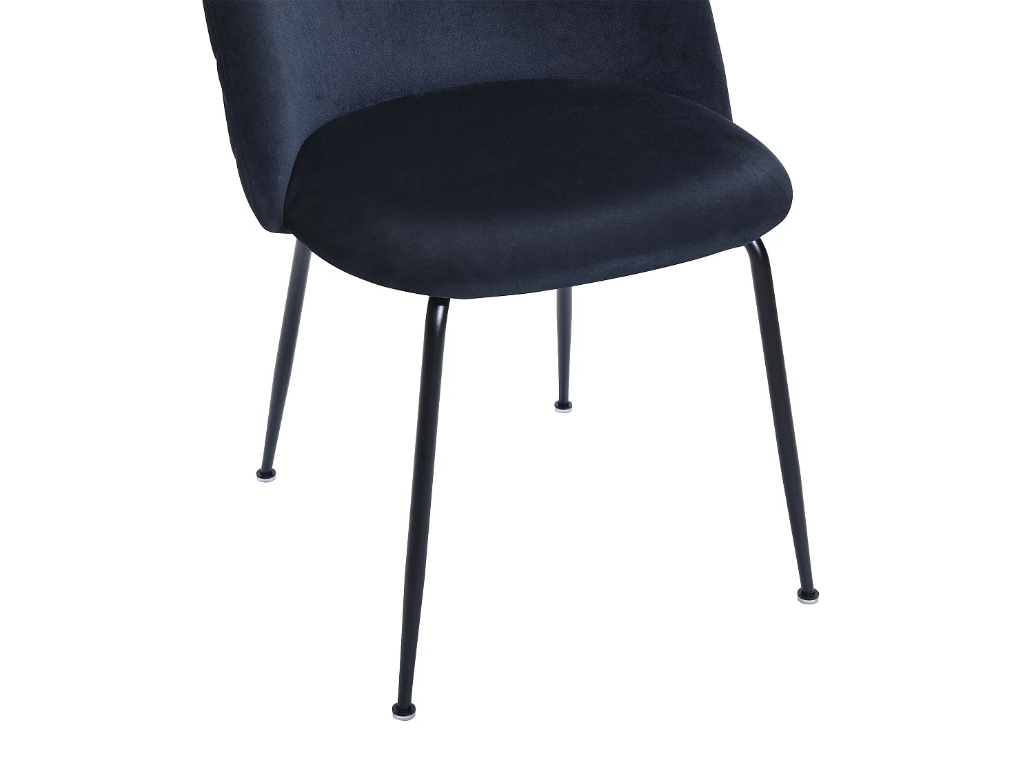 Stuhl 2er-Set - Samt & Edelstahl - Schwarz - MELBOURNE