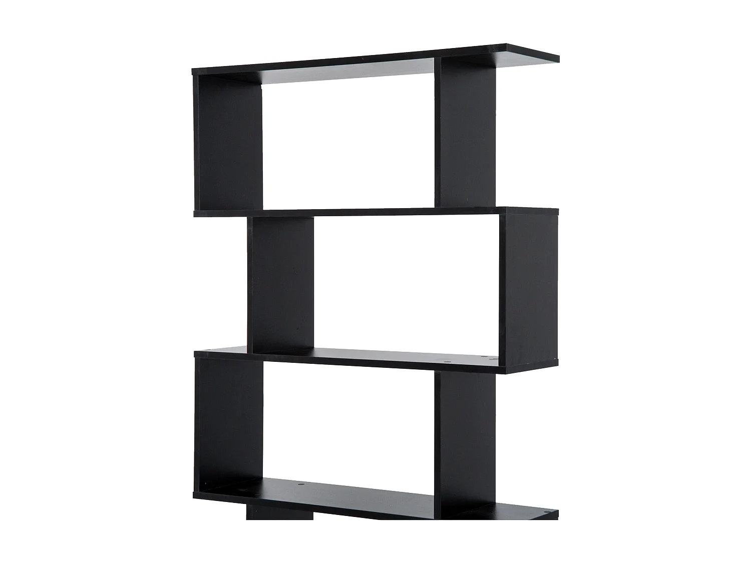 Bibliothèque étagère zig zag design contemporain 80L x 23l x 192H cm 6 niveaux noir