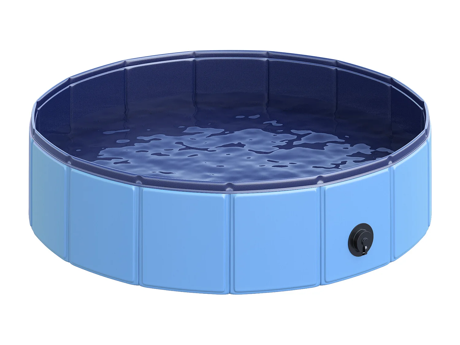 Piscine pour chien bassin PVC pliable anti-glissant facile à nettoyer diamètre 80 hauteur 20 cm bleu