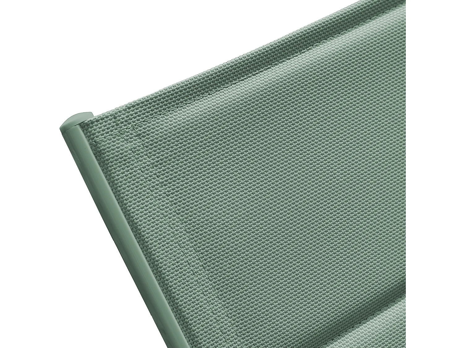 Bain de soleil BARBADOS en textilène vert sauge - aluminium vert sauge - HAPPY GARDEN