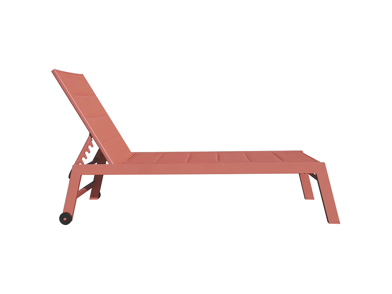 Bain de soleil BARBADOS en textilène terracotta - aluminium terracotta - HAPPY GARDEN