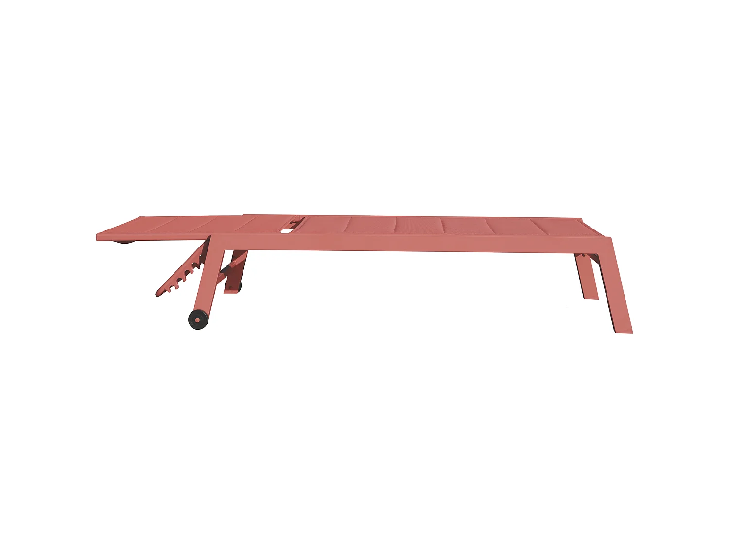 Bain de soleil BARBADOS en textilène terracotta - aluminium terracotta - HAPPY GARDEN