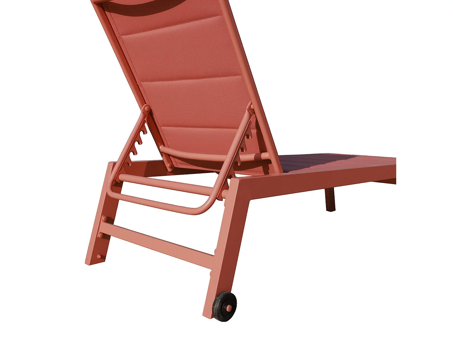 Bain de soleil BARBADOS en textilène terracotta - aluminium terracotta - HAPPY GARDEN