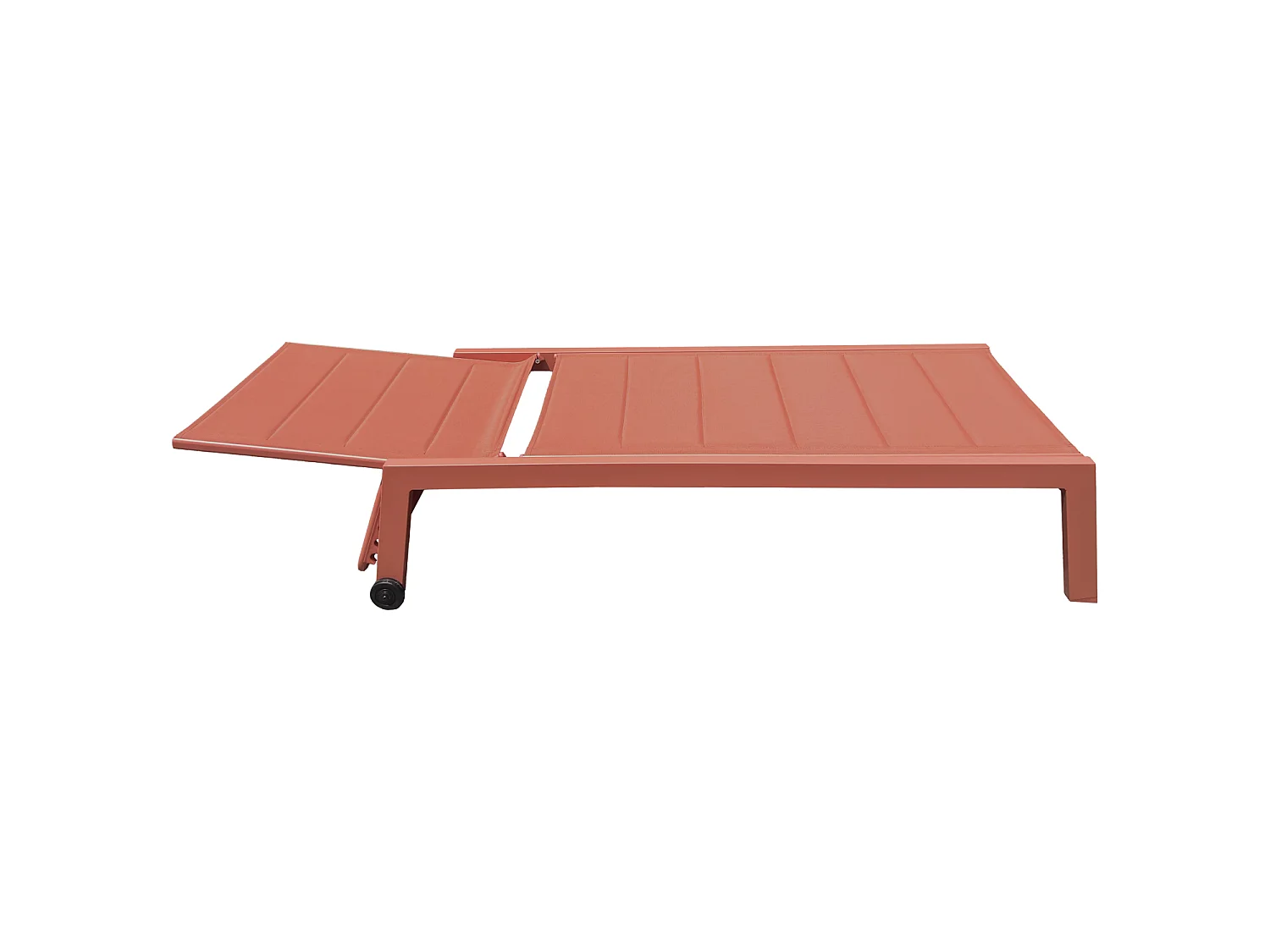 Bain de soleil BARBADOS en textilène terracotta - aluminium terracotta - HAPPY GARDEN