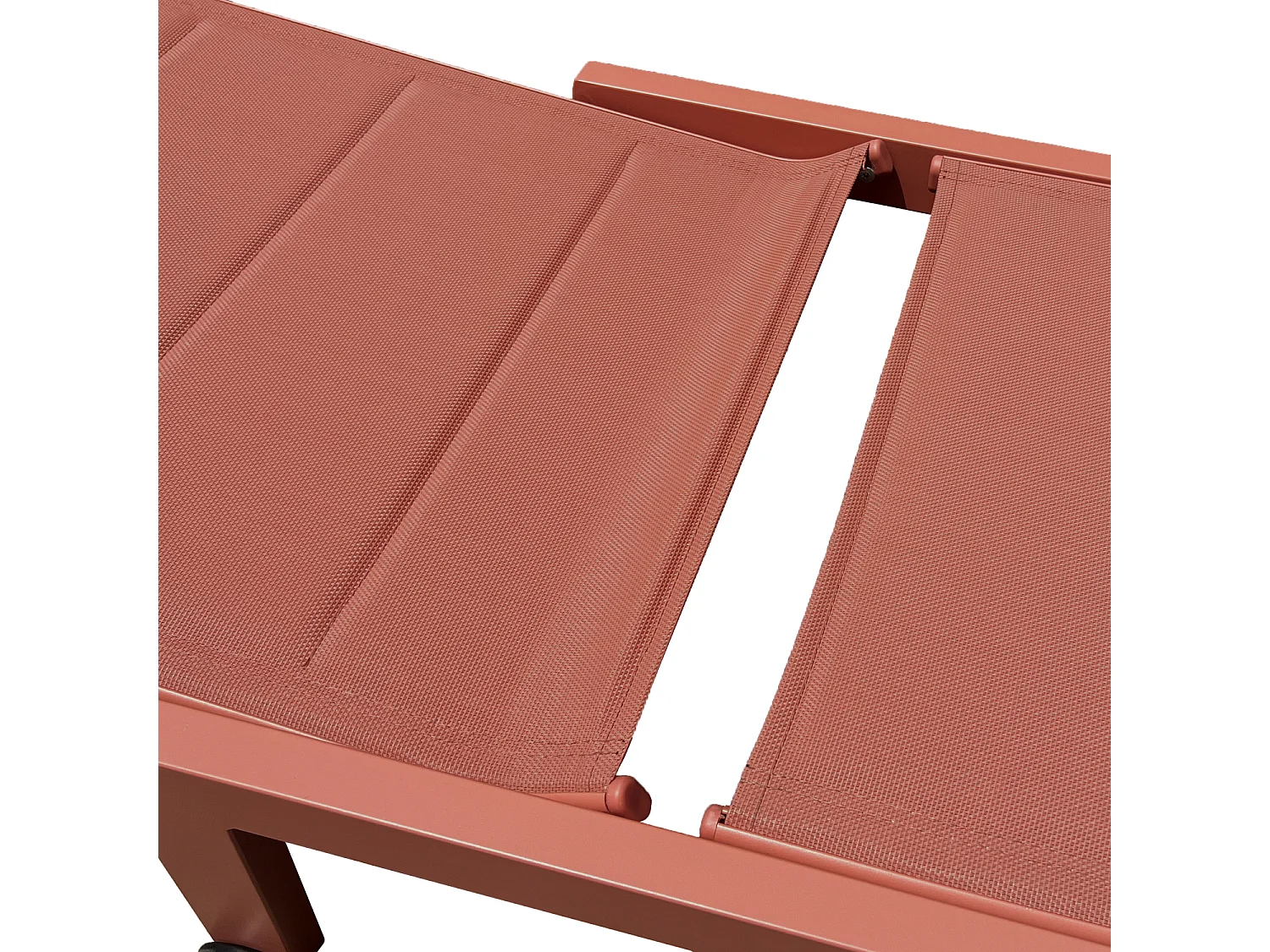 Bain de soleil BARBADOS en textilène terracotta - aluminium terracotta - HAPPY GARDEN