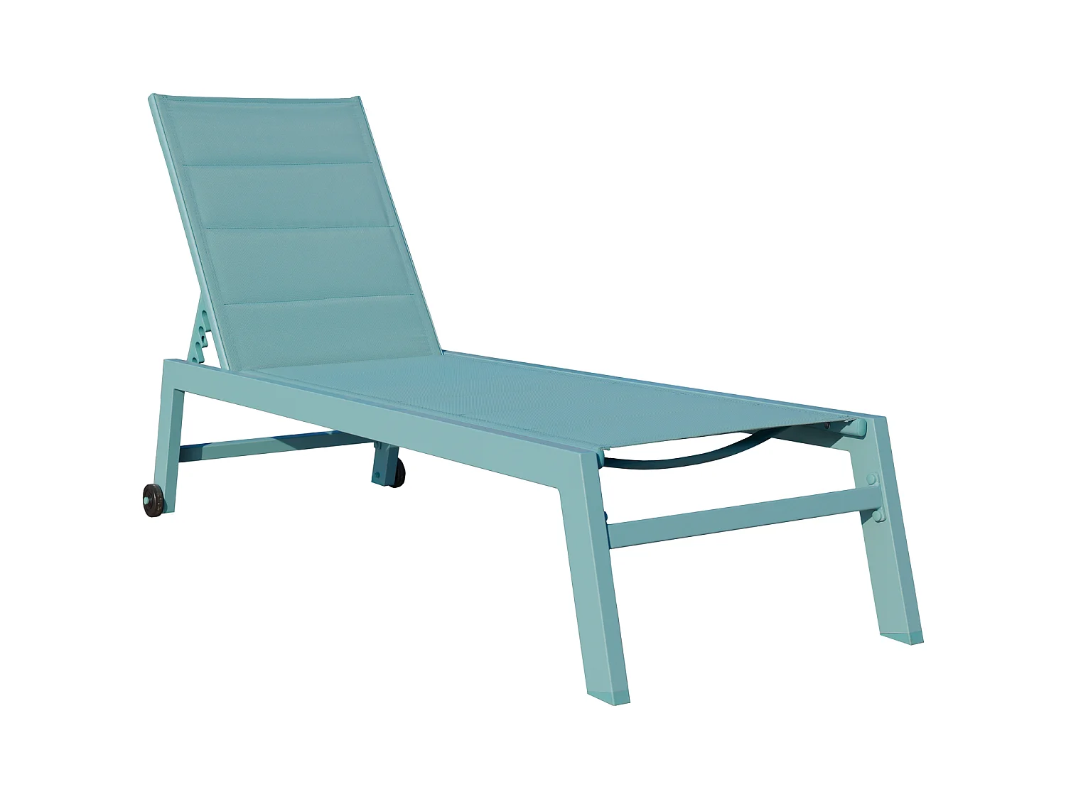 Bain de soleil BARBADOS en textilène bleu clair - aluminium bleu clair - HAPPY GARDEN
