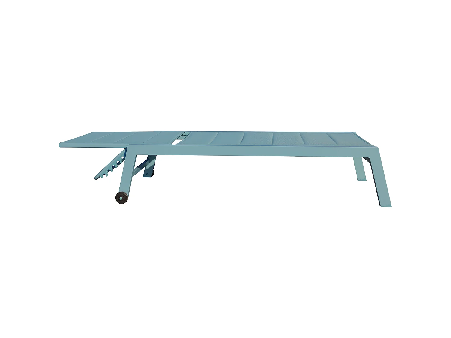 Bain de soleil BARBADOS en textilène bleu clair - aluminium bleu clair - HAPPY GARDEN