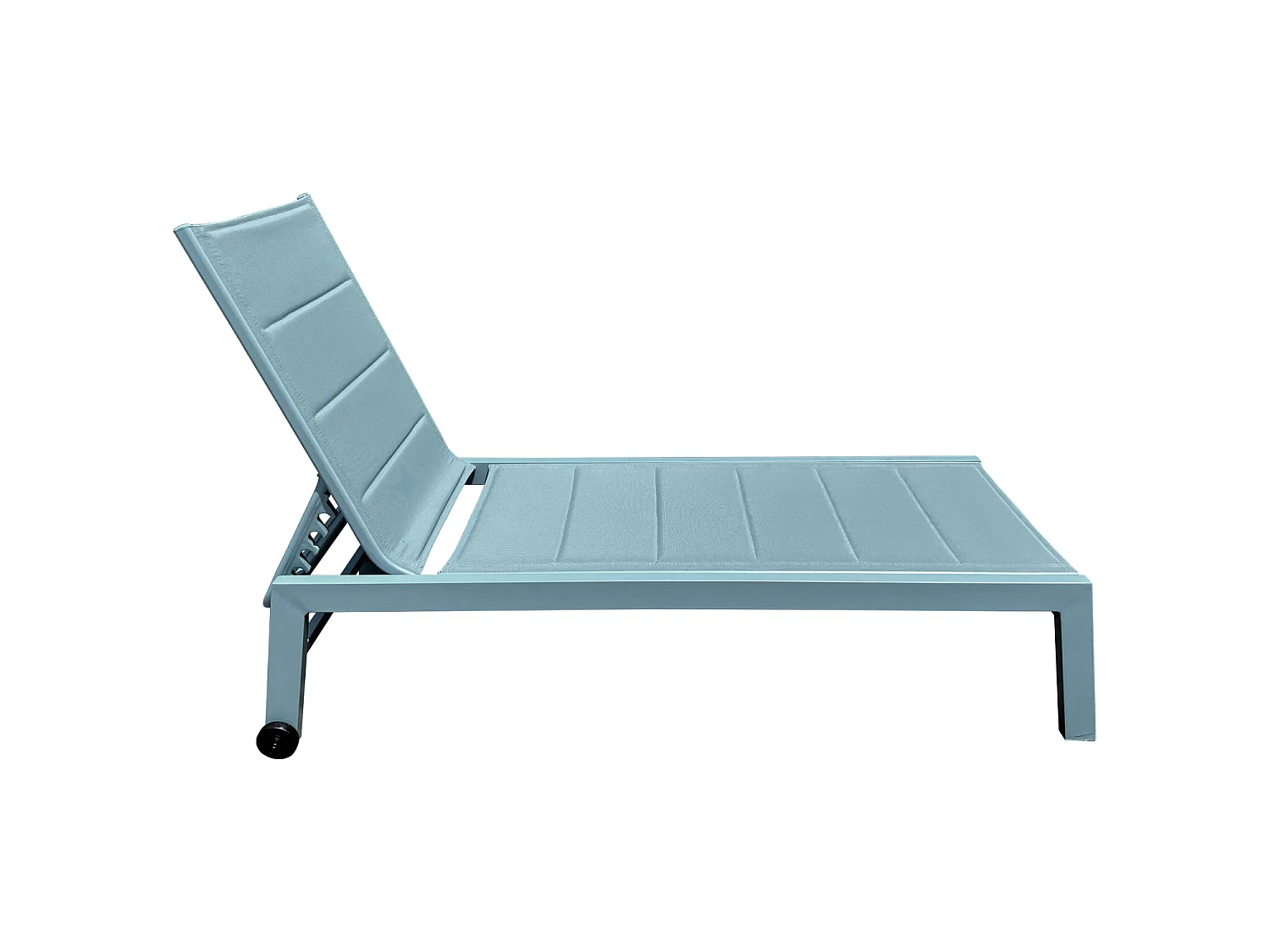 Bain de soleil BARBADOS en textilène bleu clair - aluminium bleu clair - HAPPY GARDEN