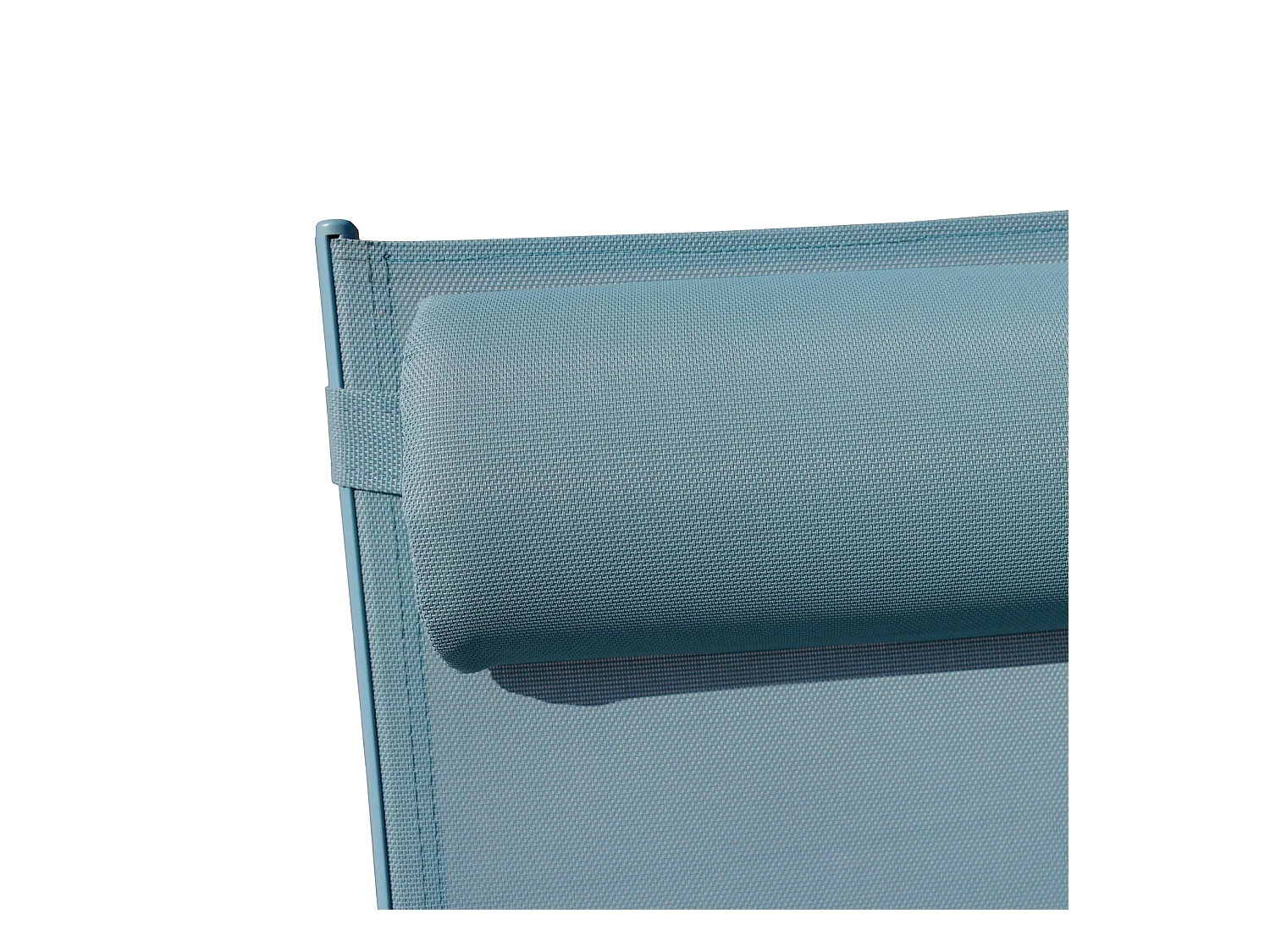 Lot de 2 transats GALAPAGOS en textilène bleu clair - aluminium bleu clair - HAPPY GARDEN