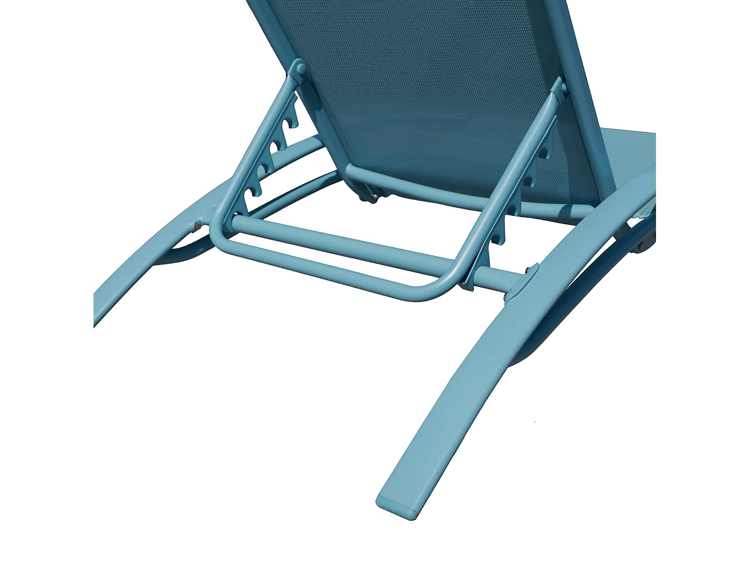 Set van 2 GALAPAGOS ligstoelen in lichtblauw textilene - lichtblauw aluminium