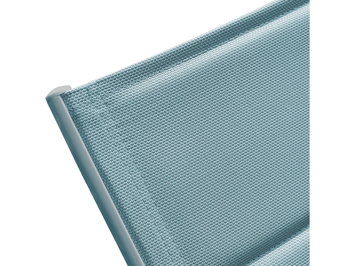 Lot de 2 bains de soleil BARBADOS en textilène bleu clair - aluminium bleu clair - HAPPY GARDEN
