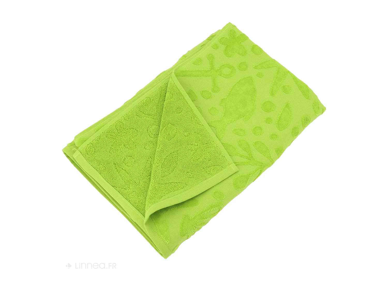 Drap de plage en éponge coton 480 g/m² 75x150 cm LOVINA vert